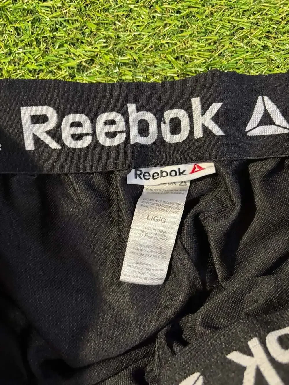 Reebok Men's Black Athletic Woven Jogger Track Pants
